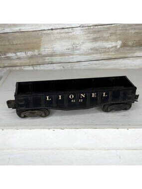 Vintage Post War Lionel O - 027 Gauge Lionel Lines 6112 Gondola Black GC